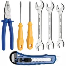 Kit de Ferramentas Tramontina Alicate Estilete Chaves de Fenda e Chaves Fixas 7 Peças - 43409103