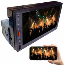 Central Multimídia MP5 FP Import Viper-X 1 Din 7" BT/2 USB/AUX/FM/Carplay/Espelhamento - 4 x 50W