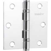 "Dobradiça p/ porta 3"" aço carbono cromado c/ 3 peças Vonder"