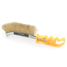 Escova Manual Aço Latonado Cabo Plástico Tradestar