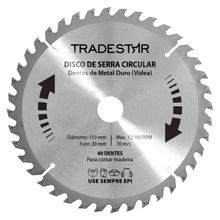 Serra Circular Videa 110 x 20 mm 40D Tradestar