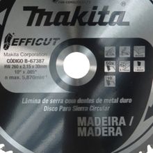 Disco Serra 60 Dentes 260 x 30 mm B-67387 Makita