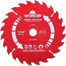 Serra Circular 7.1/4'' 185mm 1300W 220V Worker