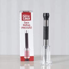 SACA-ROLHAS PRESSÃO BENE CASA ACRÍLICO ABS INOX VINHO