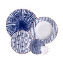 Jogo de Jantar Abstratta  Porcelana Decorada 20 Peças Tramontina