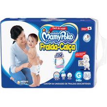 Fralda Descartável Mamypoko Calça Cuidado Real G 60 Unidades