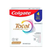 Creme Dental Colgate Total Prevenção Ativa Original Mint 4 Unidades 90g Cada