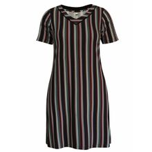 Vestido Pau a Pique Listrado Vinho