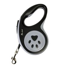 Guia Retrátil 3 Metros Com Botão Controle Para Regulagem Pet Cachorro Passeio Linha Premium Lr-0160 Cor:preto