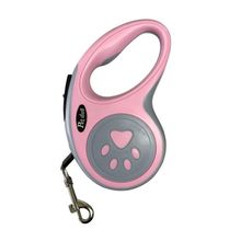 Guia Retrátil 3 Metros Com Botão Controle Para Regulagem Pet Cachorro Passeio Linha Premium Lr-0160 Cor:rosa
