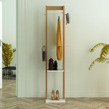 Cabideiro De Chão Multimóveis Cr35005 Amendoa/Branco