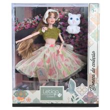 Boneca Leticia Classica - Boneca de Colecao - Vestido verde TERRACO