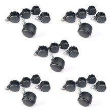 5 KITS Rodizio 5 Unidade PP Comum para Cadeira Escritório Secr 50mm