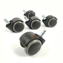 Rodizio 5 Unidade Anti-Risco PU para Cadeira Escritório 50mm
