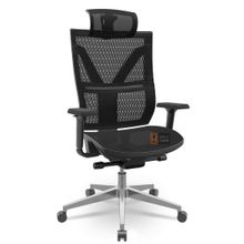 Cadeira Darix X+ Aluminio Slider Braços 3D PU Plaxmetal Nacional NR-17 Assento em Tela