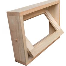 Janela Basculante Vitrô 40x60x14 Cm Para Um Vidro Eucalipto NeonX