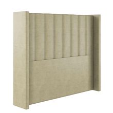 Cabeceira Estofada Queen 160 Cm Turquesa Veludo Bege