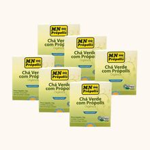Kit 6X: Chá Verde com Própolis Orgânico 10 Sachês MN Food