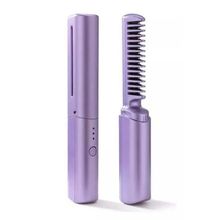 Prancha Escova Alisadora de Cabelos Portátil Profissional Sem Fio Carregamento USB