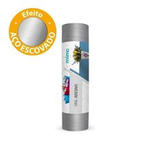 Adesivo Vinil Aço Escovado Prata - Mimo - 23cm X 5m
