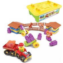 Blocos De Montar Fazendinha 57 Peças - Dismat MK181