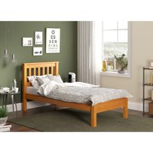 Cama de Solteiro Mel Acetinado Madeira Maciça Piratini