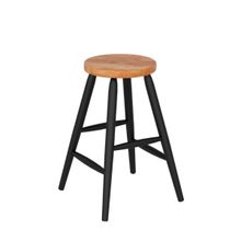 Banqueta Alta de Madeira 60cm Údine Ébano Natural Piratini