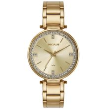 Relógio Seculus Feminino Ref: 44307lpsvds1 Fashion Dourado