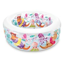 Piscina Inflável Infantil Fundo Do Mar Resistente Divertida Confortável Rasa 360L