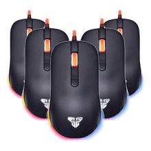Atacado 5 Mouse Gamer Rbg 2400dpi Cabo Trançado Resistente
