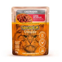 Ração Úmida para Gato Castrado Sabor Carne Special Cat 85G