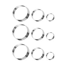 Cortador de Bolo Redondo Forminha Corte Molde Aço Inox 9un