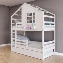 Treliche Casinha Janela Grade Proteção Madeira Branco