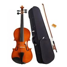 Violino 1/4 Acustico Luxo Completo Maleta Arco Madeira Com Breu Cavalete Violinista Iniciante Infantil Adulto Estojo