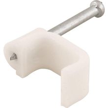 Grampo Para Fios 8mm² Branco Chato Com 100 Peças Vonder