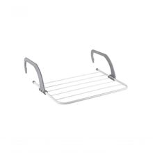 Varal Portátil Dobrável De Porta, Janela E Sacada Com 5 Varetas Metálicas Super Resistente - Branco