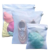 Kit 3 Saco Telado Lava Roupa P, M E G Para Peças Delicadas Com Zíper