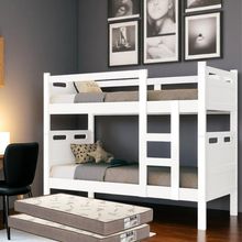 Beliche Solteiro Reforçada + 2 Colchões D33 14 Cm Premium Branco