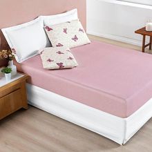 Jogo Cama Lençol Casa Scarpa Celi Queen Micropercal Estampado 200 Fios 3 Peças Borboletas Rosê
