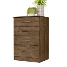 Comoda 4 Gavetas 61 Cm Ms913 Castanho Wood Moval Castanho Wood