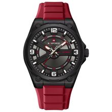 Relógio De Pulso Esportivo Masculino Silicone De Quartzo á Prova D´agua Vermelho