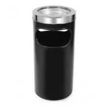 Cinzeiro Lixeira Plástico Com Aro Em Aço Inox 22l