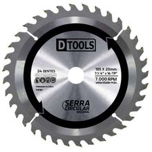 Serra Circular Vídea 7 1-4'' 24 Dentes - Dtools - Corte Rápido