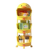 Estante Infantil Organizadora Com Rodas 3 Camadas – Caixa Porta Brinquedos E Livros Com Design Lúdico