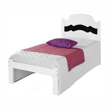 Cama Solteiro Branco Brilho Preto Flex Iris Cambel Branco