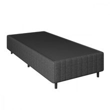 Base De Cama Box Solteiro 88x188x26 Natural Class Cinza Cinza