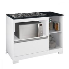 Balcão P/Cooktop 5 Bocas Branco Nt 3050 Branco New