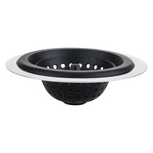 Ralo para Pia Euro Home em Silicone e Aço Inox - Preto