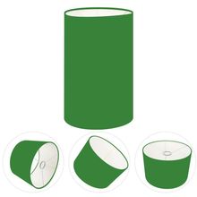 Cúpula Abajur E Luminária Cilíndrica Vivare Cp-7002 ø13x30cm - Bocal Nacional Verde-folha
