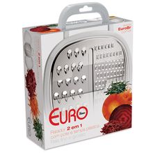 Ralador 2 em 1 Euro em Inox e Plástico IN1516